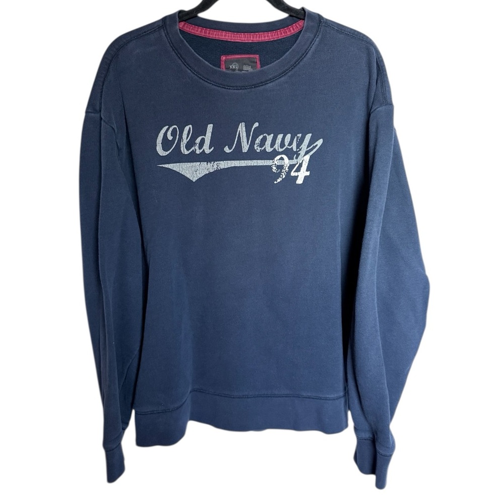 Vintage Old Navy Men's Navy Crewneck